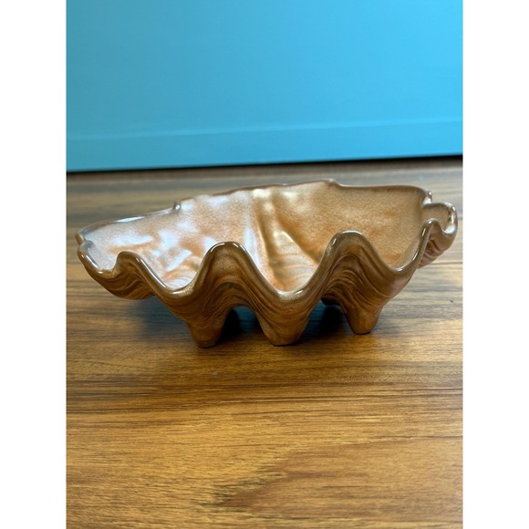 The Unbranded Brand Other - Vintage Frankoma Clam Shell‎ Bowl. Seashell Dish.